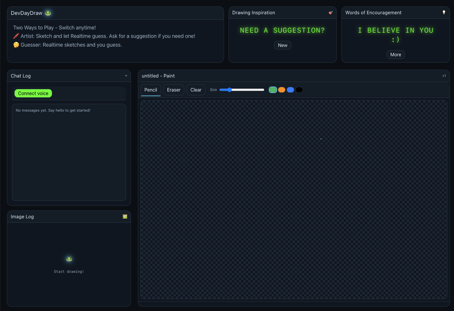Screenshot of Erika's booth demo